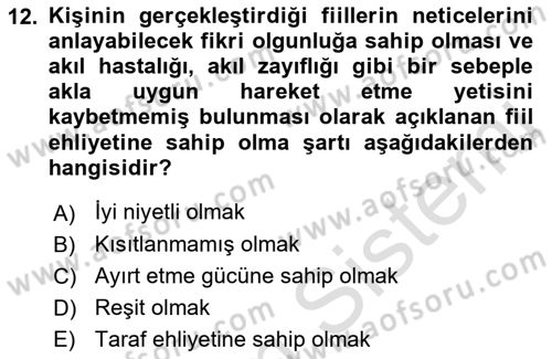 Turizm Mevzuatı Dersi 2021 - 2022 Yılı Yaz Okulu Sınav Soruları 12. Soru