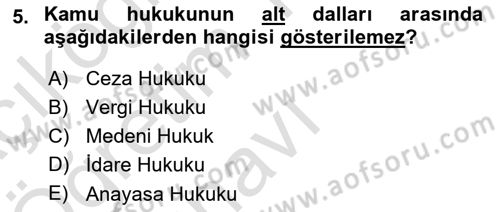 Turizm Mevzuatı Dersi 2021 - 2022 Yılı Yaz Okulu Sınav Soruları 5. Soru