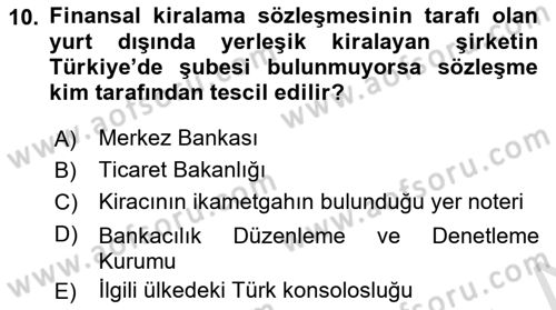 Turizm Mevzuatı Dersi 2022 - 2023 Yılı Yaz Okulu Sınav Soruları 10. Soru