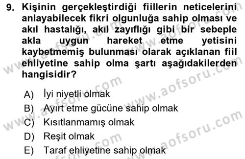 Turizm Mevzuatı Dersi 2022 - 2023 Yılı Yaz Okulu Sınav Soruları 9. Soru