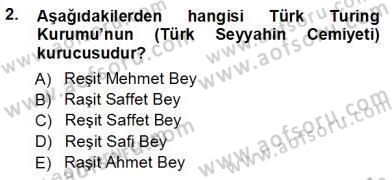 Seyahat Acentacılığı ve Tur Operatörlüğü Dersi Ara Sınavı Deneme Sınav Soruları 2. Soru