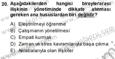 Seyahat Acentacılığı ve Tur Operatörlüğü Dersi 2013 - 2014 Yılı (Final) Dönem Sonu Sınav Soruları 20. Soru