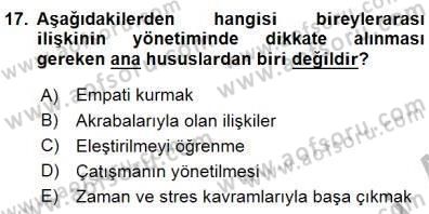 Seyahat Acentacılığı ve Tur Operatörlüğü Dersi 2015 - 2016 Yılı (Final) Dönem Sonu Sınavı 17. Soru