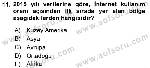 Seyahat Acentacılığı ve Tur Operatörlüğü Dersi 2016 - 2017 Yılı 3 Ders Sınav Soruları 11. Soru