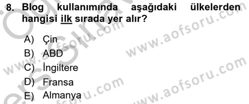 Seyahat Acentacılığı ve Tur Operatörlüğü Dersi 2016 - 2017 Yılı 3 Ders Sınav Soruları 8. Soru