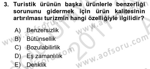 Seyahat Acentacılığı ve Tur Operatörlüğü Dersi Ara Sınavı Deneme Sınav Soruları 3. Soru
