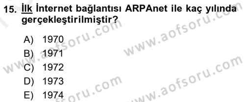 Seyahat Acentacılığı ve Tur Operatörlüğü Dersi 2018 - 2019 Yılı (Final) Dönem Sonu Sınav Soruları 15. Soru