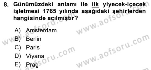 Seyahat Acentacılığı ve Tur Operatörlüğü Dersi 2018 - 2019 Yılı Yaz Okulu Sınav Soruları 8. Soru