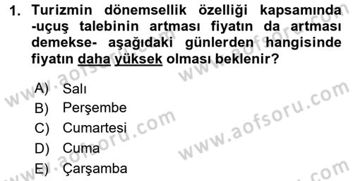 Seyahat Acentacılığı ve Tur Operatörlüğü Dersi 2024 - 2025 Yılı (Final) Dönem Sonu Sınav Soruları 1. Soru