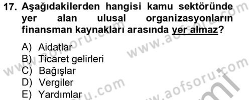 Rekreasyon Yönetimi Dersi 2012 - 2013 Yılı (Vize) Ara Sınav Soruları 17. Soru