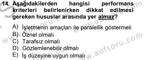 Rekreasyon Yönetimi Dersi 2012 - 2013 Yılı (Final) Dönem Sonu Sınav Soruları 14. Soru