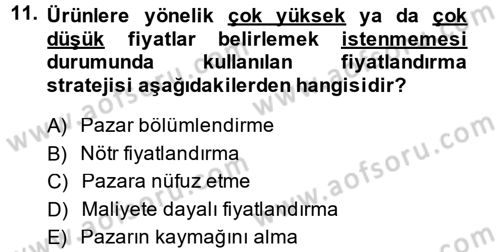 Rekreasyon Yönetimi Dersi 2013 - 2014 Yılı (Final) Dönem Sonu Sınav Soruları 11. Soru