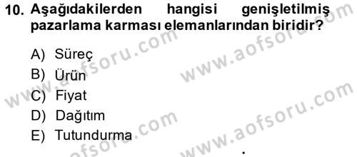 Rekreasyon Yönetimi Dersi 2014 - 2015 Yılı (Final) Dönem Sonu Sınav Soruları 10. Soru