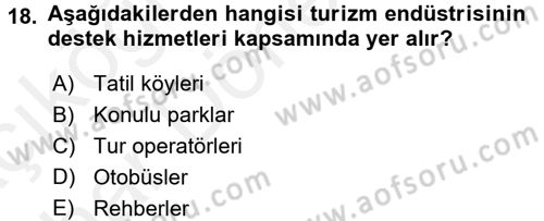 Rekreasyon Yönetimi Dersi 2015 - 2016 Yılı (Vize) Ara Sınav Soruları 18. Soru