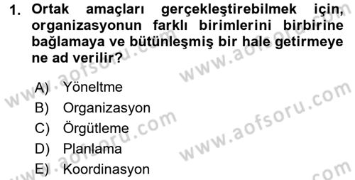 Rekreasyon Yönetimi Dersi 2015 - 2016 Yılı (Final) Dönem Sonu Sınav Soruları 1. Soru