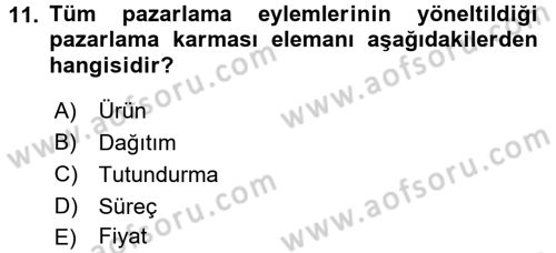 Rekreasyon Yönetimi Dersi 2015 - 2016 Yılı Tek Ders Sınav Soruları 11. Soru