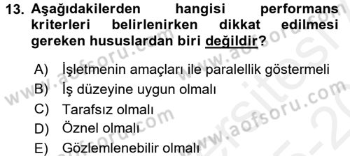 Rekreasyon Yönetimi Dersi 2015 - 2016 Yılı Tek Ders Sınav Soruları 13. Soru