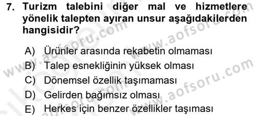 Rekreasyon Yönetimi Dersi 2015 - 2016 Yılı Tek Ders Sınav Soruları 7. Soru
