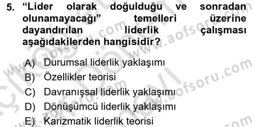 Rekreasyon Yönetimi Dersi 2016 - 2017 Yılı (Final) Dönem Sonu Sınav Soruları 5. Soru