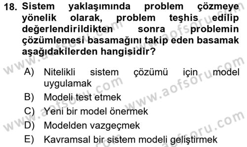 Rekreasyon Yönetimi Dersi 2017 - 2018 Yılı (Vize) Ara Sınav Soruları 18. Soru