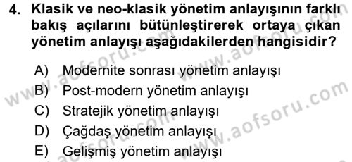 Rekreasyon Yönetimi Dersi 2017 - 2018 Yılı (Final) Dönem Sonu Sınav Soruları 4. Soru