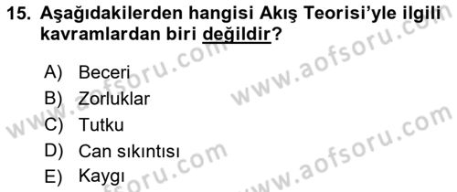 Rekreasyon Yönetimi Dersi 2018 - 2019 Yılı (Vize) Ara Sınav Soruları 15. Soru