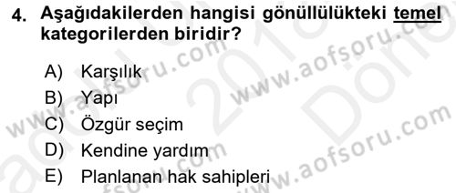 Rekreasyon Yönetimi Dersi 2018 - 2019 Yılı (Final) Dönem Sonu Sınav Soruları 4. Soru