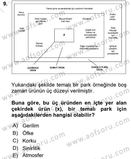 Rekreasyon Yönetimi Dersi 2018 - 2019 Yılı (Final) Dönem Sonu Sınav Soruları 9. Soru
