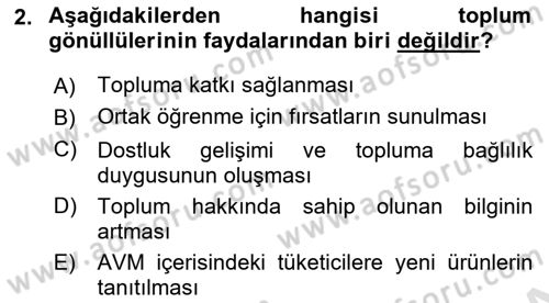 Rekreasyon Yönetimi Dersi 2024 - 2025 Yılı (Final) Dönem Sonu Sınav Soruları 2. Soru