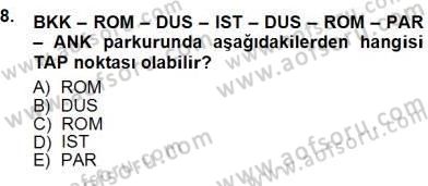 Bilet Satış Dersi 2012 - 2013 Yılı (Vize) Ara Sınav Soruları 8. Soru