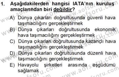 Bilet Satış Dersi 2013 - 2014 Yılı Tek Ders Sınav Soruları 1. Soru