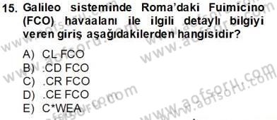 Bilet Satış Dersi 2013 - 2014 Yılı Tek Ders Sınav Soruları 15. Soru