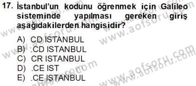 Bilet Satış Dersi 2013 - 2014 Yılı Tek Ders Sınav Soruları 17. Soru
