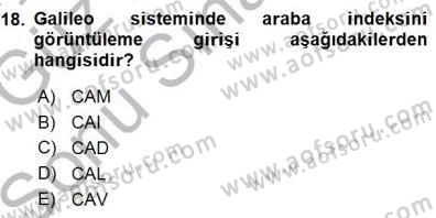 Bilet Satış Dersi 2015 - 2016 Yılı (Final) Dönem Sonu Sınav Soruları 18. Soru