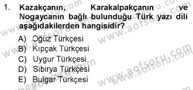 Türk Dili 1 Dersi 2012 - 2013 Yılı (Vize) Ara Sınav Soruları 1. Soru