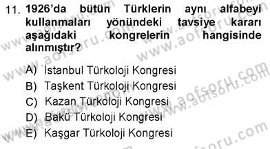 Türk Dili 1 Dersi 2012 - 2013 Yılı (Vize) Ara Sınav Soruları 11. Soru