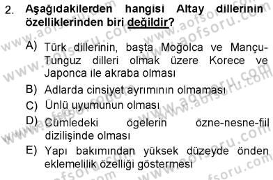 Türk Dili 1 Dersi 2012 - 2013 Yılı (Vize) Ara Sınav Soruları 2. Soru