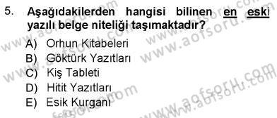 Türk Dili 1 Dersi 2012 - 2013 Yılı (Vize) Ara Sınav Soruları 5. Soru