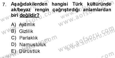 Türk Dili 1 Dersi 2013 - 2014 Yılı (Vize) Ara Sınav Soruları 7. Soru