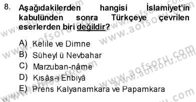 Türk Dili 1 Dersi 2013 - 2014 Yılı (Vize) Ara Sınav Soruları 8. Soru