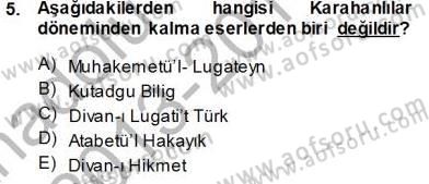 Türk Dili 1 Dersi 2013 - 2014 Yılı Tek Ders Sınav Soruları 5. Soru