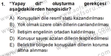 Türk Dili 1 Dersi 2014 - 2015 Yılı (Vize) Ara Sınav Soruları 1. Soru