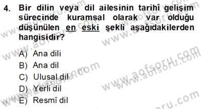 Türk Dili 1 Dersi 2014 - 2015 Yılı (Vize) Ara Sınav Soruları 4. Soru