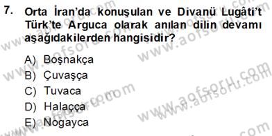 Türk Dili 1 Dersi 2014 - 2015 Yılı (Vize) Ara Sınav Soruları 7. Soru