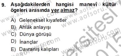 Türk Dili 1 Dersi 2014 - 2015 Yılı (Vize) Ara Sınav Soruları 9. Soru