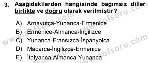 Türk Dili 1 Dersi 2015 - 2016 Yılı (Vize) Ara Sınav Soruları 3. Soru