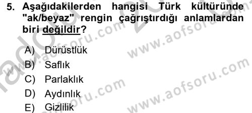 Türk Dili 1 Dersi 2016 - 2017 Yılı 3 Ders Sınav Soruları 5. Soru