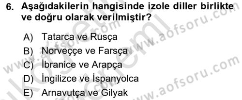 Türk Dili 1 Dersi 2017 - 2018 Yılı (Vize) Ara Sınav Soruları 6. Soru