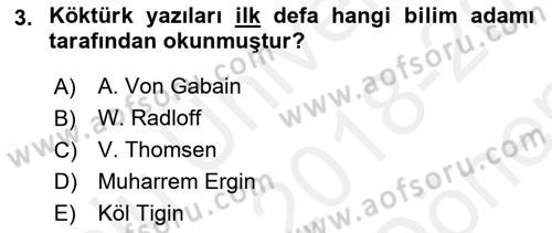 Türk Dili 1 Dersi 2018 - 2019 Yılı (Final) Dönem Sonu Sınav Soruları 3. Soru