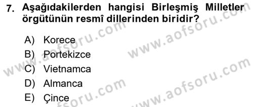 Türk Dili 1 Dersi 2022 - 2023 Yılı (Vize) Ara Sınav Soruları 7. Soru